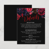 黒と赤のゴシックフラワー ダークエンクロージャーカード エンクロージャーカード (正面/裏面)