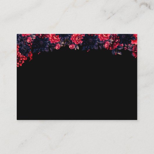 黒と赤のゴシックフローラダークエンクロージャカード エンクロージャーカード (裏面)