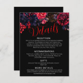 黒と赤のゴシックフローラダークエンクロージャカード エンクロージャーカード (正面/裏面)