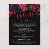 黒と赤のゴシックフローラダークエンクロージャカード エンクロージャーカード (正面)