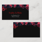 黒と赤のゴシックフローラ結婚Dark's Registry エンクロージャーカード (正面/裏面)