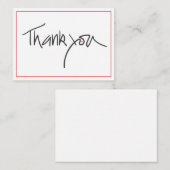 黒と赤のサンキューギフトカード エンクロージャーカード (正面/裏面)