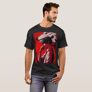 黒と赤のシャツの組み合わせ Tシャツ