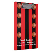 黒と赤のストライプバスケ監督ありがとう クリップボード (右)