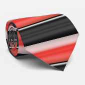 黒と赤のタイストライプのプ ネクタイ (ロール)