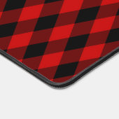 黒と赤のダイヤモンドパターン デスクマット (コーナー)