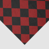 黒と赤のダイヤモンド チェック柄プリント 薄葉紙 (詳細)