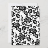 黒と赤のダマスクウェディング招待状 招待状 (裏面)