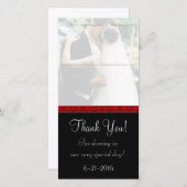 黒と赤のダマスクサンキューカード サンキューカード (正面/裏面)