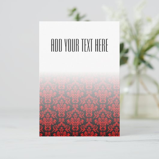 黒と赤のダマスクパターン (スタンド正面)