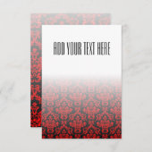 黒と赤のダマスクパターン (正面/裏面)