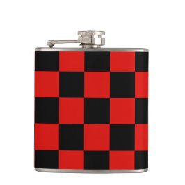 黒と赤のチェッカーボード – ミラノ フラスク
