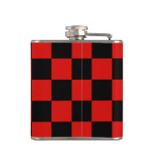 黒と赤のチェッカーボード – ミラノ フラスク (裏面)