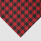 黒と赤のチェックパターン 薄葉紙 (詳細)