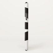 黒と赤のデイジー花と名前フローラ Case-Mate iPhoneケース (裏面/右)