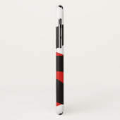 黒と赤のデイジー花と名前フローラ Case-Mate iPhoneケース (裏面/左)