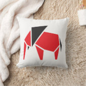 黒と赤のトレンディー象の記号デザイン クッション (ブランケット)