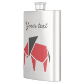 黒と赤のトレンディー象の記号デザイン フラスク (左)