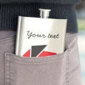 黒と赤のトレンディー象の記号デザイン フラスク (インサイチュ)