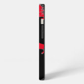 黒と赤のドクロ iPhoneケース (左側面)