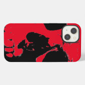 黒と赤のドクロ iPhoneケース (裏面横)