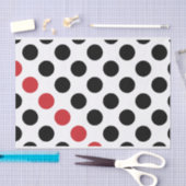 黒と赤のドットのパターン+背景 薄葉紙 (クラフト)