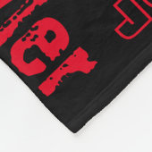 黒と赤のネオンフレーム毛布名コラージュ フリースブランケット (角)