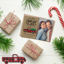 黒と赤のバッファローの格子状トラック写真クリスマス