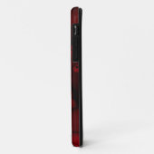黒と赤のバラのフラクタル電話ケース Case-Mate iPhoneケース (裏面/左)