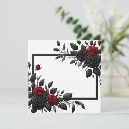 黒と赤のバラ 招待状 (スタンド正面)