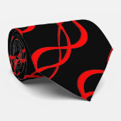 黒と赤のパターンタイ ネクタイ (ロール)