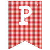 黒と赤のピザパーティー誕生日旗 バンティングフラッグ (第3の旗)