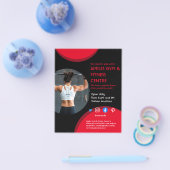 黒と赤のフォトジムパーソナルトレーナーフィットフライヤー チラシ (シングル)