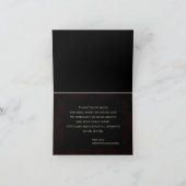 黒と赤のフローラゴシックのダークエレガントな結婚式 サンキューカード (内部)