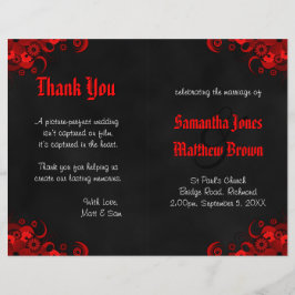 黒と赤のフローラゴシック2重結婚式 プログラム