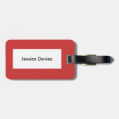 黒と赤のマリゴールドカスタムラゲッジタグ ラゲッジタグ (裏面横)