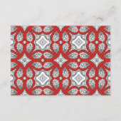 黒と赤のマンダラ結婚の詳細カード エンクロージャーカード (裏面)