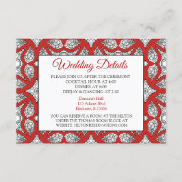 黒と赤のマンダラ結婚の詳細カード エンクロージャーカード