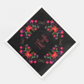 黒と赤のメキシコのフローラ結婚フィエスタ (コーナー)