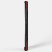 黒と赤のメタリック幾何デザイン SAMSUNG GALAXYケース (右側面)