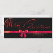 黒と赤のモダンクリスマスギフト証書 (正面)