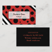 黒と赤のモダン名刺 名刺 (正面/裏面)