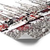 黒と赤のヨット ポスター (角)