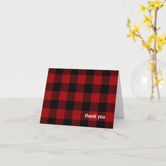 黒と赤のランジャック·プレイ感謝していドです カード (黄色い花)
