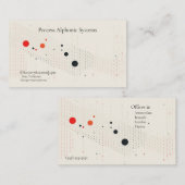 黒と赤の円と線 名刺 (正面/裏面)