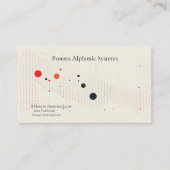 黒と赤の円と線 名刺 (正面)