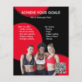 黒と赤の写真 ジム パーソナルトレーナー フィット フライヤー (裏面)