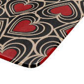 黒と赤の可愛いシンプルハート カッティングボード (角)