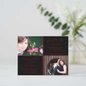 黒と赤の四角星卒業 招待状 (スタンド正面)