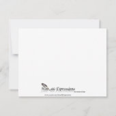 黒と赤の四角星卒業 招待状 (裏面)